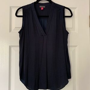 Vince Camuto Sleeveless V-Neck Rumple Blouse